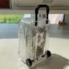 Maleta Pequeña Carrito Creativa Divertida Mini Adornos Niños Adulto Caja de Almacenamiento de Juguetes Espacio Privado Equipaje Transparente
