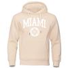 Sudadera con Capucha para Hombre con Estampado de Letras Miami desde 1896 Hip Hop Cálida Clo