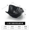 Prato de lanche preto fosco estilo japonês melamina imitação de porcelana bar ktv churrasco plástico prato de prato frio louça comercial