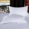 Ropa de cama de algodón puro para hotel Funda de almohada de sarga encriptada satinada para hotel B&B Estilo hotelero