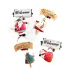 Etiqueta pingente de decoração de Natal transfronteiriça Acessórios para árvore de Natal Personalidade criativa Vermelho Ornatos para layout de cena de Natal