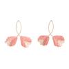 Color de primavera tejido tendencia textura línea sensación hojas aretes temperamento exagerado europeo y americano cara pequeña aretes