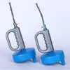 Desatascador de Alcantarilla Azul de Manivela Cable de Acero Resorte Desatascador de Tuberías 3m /Set