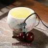 Sándalo Rojo Colgante de Calabaza Pequeña Llavero de Coche Colgante de Cadena para Bolso para Hombres y Mujeres Colgante de Cuerda Juego Cultural Piezas de Mano Venta al por Mayor