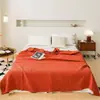 Manta tipo toalla de alta gama, lujo ligero, Clase A, tejido gofrado 100% algodón, manta para sofá, manta para aire acondicionado, manta para siesta, manta de cobertura