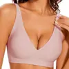 Suprimento Especial Transfronteiriço Comércio Exterior Roupa Íntima Feminina Estilo Quente Confortável Sem Costura Sem Aro Sutiã de Bojo Inteiro Estilo Aplicação de Cola Amazon
