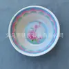 Yiwu África Comercio Exterior Exportación Melamina Vajilla Minneau Bol Plástico Amarillo Calcomanía Impresión 6 Pulgadas Plato Hondo Plano