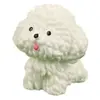 Perro bichón blanco lindo micro paisajismo en maceta paisajismo pequeño adornos cachorro decoración de consola central de coche accesorios diy