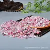 Pedrinhas de Chuva de Flor de Cerejeira, Partículas de Pedra Bruta de Rosa Vermelha, Decoração para Aquário e Vasos de Flores, Pedras Preciosas Científicas para Crianças