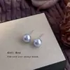 Pendientes de Perla de Vidrio Morado de Alta Calidad, Estilo Francés, Elegantes, Suaves, Modernos, Versátiles y Pendientes de Gama Alta al por Mayor