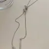 Collar Colgante Letra S Retorcida de Zirconia, Estilo Minimalista, Lujo Ligero, Sensación de Alta Gama, Cadena para Suéter, Joyería de Diseño Nicho para Mujeres