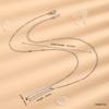 Collar largo geométrico de acero inoxidable con concha para mujer, joyería de acero de titanio fresca y pequeña al por mayor, exclusivo transfronterizo para ventas directas de fábrica