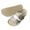 Novedad Verano 2025 Chanclas de Corcho con Doble Hebilla, Zapatos de Mujer Elegantes y Versátiles para Ponerse Fácilmente con Estampado de Serpiente, Venta al por Mayor para Exportación