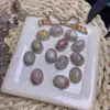 Caja de ágata flor de cerezo natural Accesorios Diy joyería
