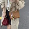 2025 Nuevo Bolso de Mano Versátil de Moda Bolso Tejido Casual Bolso Sencillo de Cubo Bolso de Hombro para Viajes Diarios Bolso Cruzado de Moda