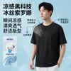 Camiseta de Manga Corta Sorona de 180 g en Stock, Comodidad Helada, Cuello Redondo, Camiseta Básica de Manga Corta de Algodón Puro para Hombre, Camiseta Básica de Algodón Peinado