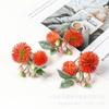 Acessórios DIY para tiara de flor artificial estilo Mori, corsage, chapéu de palha, bola de espinhos de ouriço-do-mar, pequeno buquê, material de planta de simulação