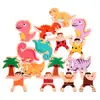 Juguetes Educativos de Madera para Educación Temprana Infantil Transfronterizos, Apilamiento de Animales y Entrenamiento de Equilibrio, Juego de Apilar Bloques Altos