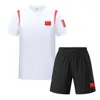 25 Camiseta de Manga Curta Redonda de Secagem Rápida de Verão Shorts Conjunto Esportivo Homens e Mulheres Uniforme de Treinador Familiar Uniforme de Grupo Personalizado Atacado