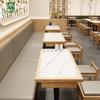 Juegos de Mesas y Sillas de Madera Maciza para Cadenas de Restaurantes, Asientos de Cabina para Restaurantes Cafetería, Tienda de Fideos, Tienda de Fideos de Arroz, Mesas y Sillas de Comedor para Uso Comercial