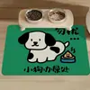 Tapete de Pet Desenho Animado Ano Novo Absorvente de Água Terra de Diatomáceas Tapete para Pet Resistente à Sujeira Fácil de Limpar Tapete para Tigela de Gato Tapete para Tigela de Cachorro
