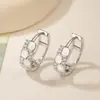 Brincos de Zircônia Banhados a Ouro Real Exquisitos e Versáteis da Aogu, Venda Quente Transfronteiriça para Mulheres, Design Ins, Brincos de Nicho de Alta Qualidade