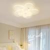 Lámpara de techo para dormitorio simple moderna protección ocular led lámpara para sala de estudio cálida flor estilo ins princesa niña lámpara para dormitorio principal