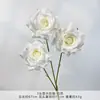 Ramo falso de simulación de color blanco terminado con flores de seda artificial para boda, fila de flores de plástico, arreglo de boda de alta calidad