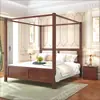 Cama de Dossel, Cama de Madeira Maciça, Móveis Clássicos, Cama com Cabeceira Macia, Cama de Dossel Estilo Antigo Ming e Qing, Móveis para Pousada, Cama de Pousada