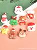 Novo Frosted Christmas Festival cartoon resina pequenos acessórios creme cola diy materiais artesanais jóias caseiras grampo de cabelo