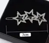 Celebridad de internet estrella de pentagrama clip de strass pasador clip de rana lateral de novia clip para flequillo ns clip para pasador de pelo de niña