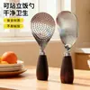 Cuchara Vertical para Arroz de Acero Inoxidable para Cocina del Hogar Antiadherente para Olla Arrocera No Daña la Olla y Es Fácil de Limpiar Cuchara para Arroz