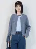 Cárdigan de punto mixto de lana para mujer, otoño e invierno