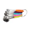 Herramientas para hornear de acero inoxidable con cuchara medidora a escala, juego de 10 piezas, cuchara medidora gruesa de grado alimenticio, juego de cucharas medidoras con mango de silicona