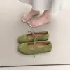Zapatos Planos Mary Jane para Mujer de Corte Bajo, Vintage, Gamuza, con Cordones, Suela Suave, Cómodos, Multicolor, Versátiles, Zapatos de Ballet 2026