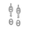 Brincos de zircônia com diamantes estilo frio, todos combinados, brincos de nariz de porco simples e modernos, brincos elegantes europeus e americanos requintados para mulheres