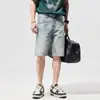 Nuevos Shorts de Mezclilla Azules de Verano 2026 para Hombre, Corte Holgado, Versátiles, Shorts Casuales de Moda