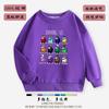 Suéter forrado de polar para niños y niñas otoño e invierno nuevo sudadera de celebridad de internet lobo espacial matando niños estilo occidental moda ropa cálida