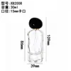 Botellas de Vidrio para Perfume en Stock Botellas de Vidrio Transparente de 30ml Botellas con Atomizador Botellas Dosificadoras Cosméticas Botellas Vacías Al por Mayor
