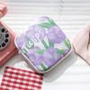 Bolsa de armazenamento de toalhas de tia, bolsa de toalhas higiênicas de coração de menina, bolsa portátil para eventos mensais de estudante, bolsa de armazenamento de grande capacidade