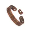 Pulsera Magnética Martillada de Amazon, Brazalete Magnético Abierto Ajustable, Color Cobre Rojo Vintage, Accesorio Magnético Versátil