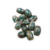 Ágata Verde Carácter Jade Tianzhu Cuentas Dispersas Ágata Línea Dorada Ovalado Cuentas Arroz Lezi Lutong Accesorios de Joyería Cuentas