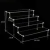 Suporte de Exibição em Degraus de Acrílico Para Miniaturas Figuras Caixas Surpresa Bonecas Molly Rack de Exibição e Armazenamento