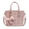 Bolso Canasta Tote Versátil Súper Popular Estilo Coreano para Mujer Modelo Nuevo 2026 Estilo Cotidiano Bolso Cubo Estampado Bolso de Hombro Cruzado