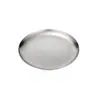 Plato para Barbacoa sin Borde de Acero Inoxidable 304 con Borde de Copo de Nieve Transfronterizo, Plato Redondo Estilo Vintage, Bandeja Dorada, Plato Pequeño Plano Estilo Coreano
