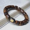 Pulsera de Agarwood Kalimantan Black Oil con Madera de Caqui Negro Cinco Sutras Pulsera Corrediza Boutique Wen Play Pulsera de Cuentas de Buda