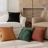 Funda de Almohada de Hilo de Bucle Amazon Moderna Simple de Alta Gama Artística Almohada de Doble Cara de Cuero Cojín de Sofá de Celebridad de Internet