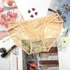Ropa interior de encaje popular para mujer de alta venta, Alta elasticidad, Cómoda, Transpirable, Cintura baja, Ropa interior moderna y sexy con huecos cruzados para mujer