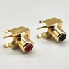 AV1-8.4-3B zócalo RCA bañado en oro con el mismo zócalo central de 4 pines, un solo orificio, tipo soldadura PCB, zócalo loto audio video