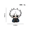 Insignia Metálica de Anime Jujutsu Kaisen Gojo Satoru Broche de Dibujos Animados Blanco y Negro Decoración para Mochila Insignia de Comercio Exterior